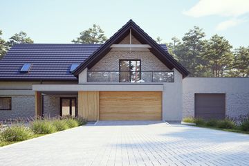  Projekt domu uA163 (WCB1209) - projekt domu parterowego z poddaszem - Zdjęcie 2