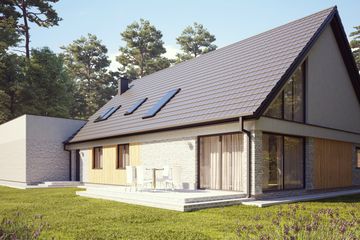  Projekt domu uA163 (WCB1209) - projekt domu parterowego z poddaszem - Zdjęcie 3