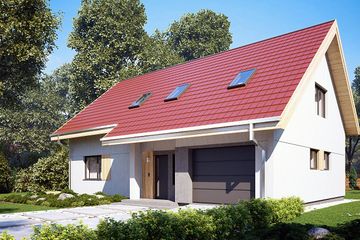  Projekt domu uA134v1 (WCB1214) - projekt domu parterowego z poddaszem - Zdjęcie 3