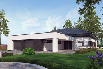  Projekt domu uA142 (WCB1217) - projekt domu parterowego - Zdjęcie 2