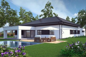  Projekt domu uA142 (WCB1217) - projekt domu parterowego - Zdjęcie 3