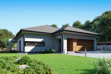  Projekt domu uA46v3 (WCB1221) - projekt domu parterowego - Zdjęcie 1