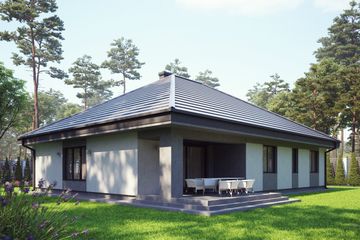  Projekt domu uA135v1 (WCB1226) - projekt domu parterowego - Zdjęcie 2
