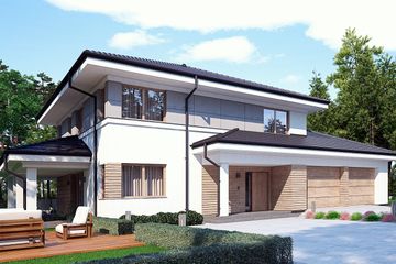  Projekt domu uA159v1 (WCB1228) - projekt domu z pełnym piętrem - Zdjęcie 1