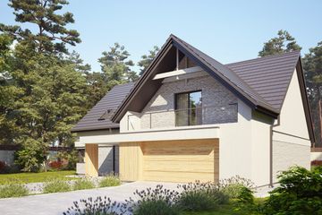  Projekt domu uA163v1 (WCB1230) - projekt domu parterowego z poddaszem - Zdjęcie 4