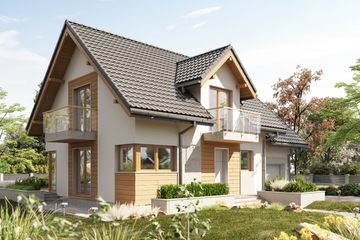  Projekt domu Halina (1699) (KRD2846) - projekt domu parterowego z poddaszem - Zdjęcie 1