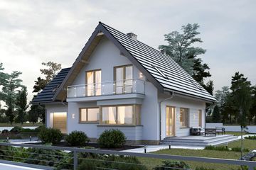  Projekt domu Jelonek Rex (1702) (KRD2848) - projekt domu parterowego z poddaszem - Zdjęcie 2