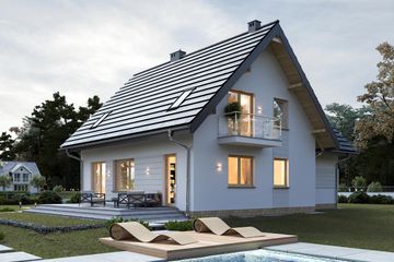  Projekt domu Jelonek Rex (1702) (KRD2848) - projekt domu parterowego z poddaszem - Zdjęcie 3