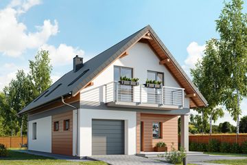  Projekt domu Lobelia Prima (1698) (KRD2849) - projekt domu parterowego z poddaszem - Zdjęcie 1