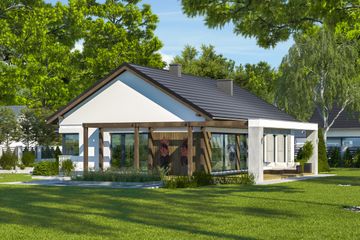  Projekt domu przy Bukowej 48 (KRK1665) - projekt domu parterowego - Zdjęcie 3