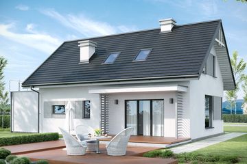  Projekt domu Trypolis 3 EKO - pompa ciepła i wentylacja mechaniczna (SLN2712) - projekt domu parterowego z poddaszem - Zdjęcie 2