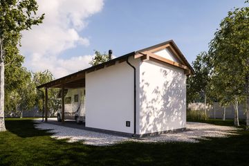  Projekt budynku gospodarczego G406 - Budynek gospodarczy (PRA1430) - projekt budynku parterowego - Zdjęcie 2