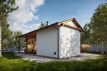  Projekt budynku gospodarczego G406 - Budynek gospodarczy (PRA1430) - projekt budynku parterowego - Zdjęcie 2