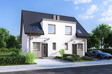  Projekt domu Emilka 3 - bliźniak PLP (WRD2925) - projekt domu parterowego z poddaszem - Zdjęcie 1