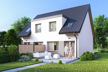  Projekt domu Emilka 3 - bliźniak PLP (WRD2925) - projekt domu parterowego z poddaszem - Zdjęcie 2