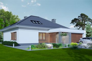  Projekt domu Domidea 6 (WAC1110) - projekt domu parterowego - Zdjęcie 3