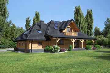  Projekt domu Chartowo 1 dw (KRP2414) - projekt domu parterowego z poddaszem - Zdjęcie 2