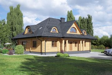  Projekt domu Chmielniki średnie dw 20 (KRP2415) - projekt domu parterowego z poddaszem - Zdjęcie 1