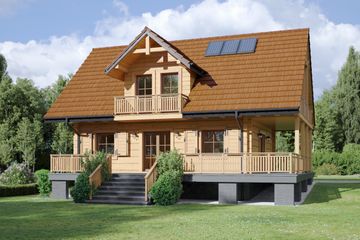  Projekt domu Cisów 3dw (KRP2416) - projekt domu parterowego z poddaszem - Zdjęcie 2