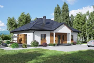  Projekt domu Dębowo 15m (KRP2417) - projekt domu parterowego - Zdjęcie 1