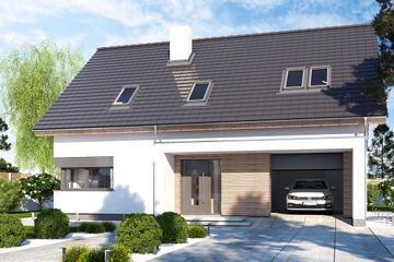  Projekt domu Ewa Lux Modern (WRR1070) - projekt domu parterowego z poddaszem - Zdjęcie 3