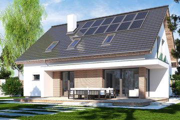  Projekt domu Ewa Lux Modern (WRR1070) - projekt domu parterowego z poddaszem - Zdjęcie 4