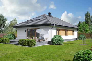  Projekt domu Albertowo 55 mg (KRP2424) - projekt domu parterowego - Zdjęcie 2