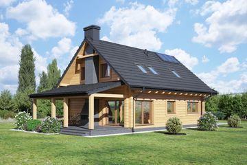  Projekt domu Głogoczów 6 dw (KRP2429) - projekt domu parterowego z poddaszem - Zdjęcie 1