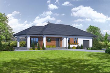  Projekt domu Piaseczno 55mg (KRP2436) - projekt domu parterowego - Zdjęcie 1