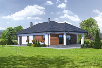  Projekt domu Piaseczno 55mg (KRP2436) - projekt domu parterowego - Zdjęcie 2