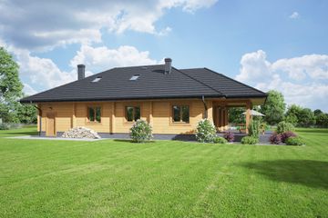  Projekt domu Zamość 5g dw (KRP2437) - projekt domu parterowego - Zdjęcie 2