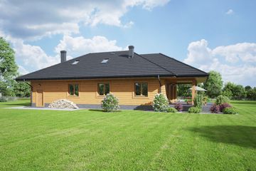  Projekt domu Zamość 5g dws (KRP2438) - projekt domu parterowego - Zdjęcie 2