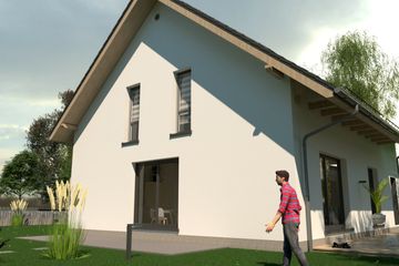  Projekt domu eko Typowy 50 (KKE1050) - projekt domu parterowego z poddaszem - Zdjęcie 2