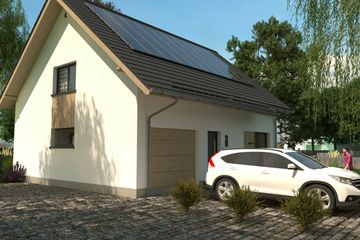  Projekt domu eko Typowy 50 (KKE1050) - projekt domu parterowego z poddaszem - Zdjęcie 3