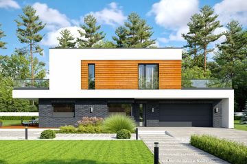  Projekt domu Gustowny D39 wariant II (WWB1088) - projekt domu z pełnym piętrem - Zdjęcie 1