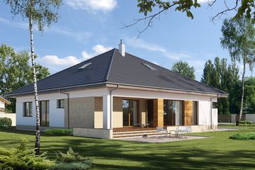  Projekt domu E-264a (WAX1179) - projekt domu parterowego - Zdjęcie 2
