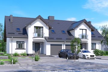  Projekt domu APS 185 NEW dwulokalowy (LUA1551) - projekt domu parterowego z poddaszem - Zdjęcie 1