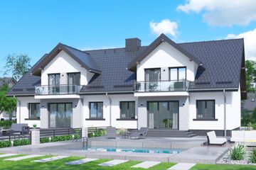  Projekt domu APS 185 NEW dwulokalowy (LUA1551) - projekt domu parterowego z poddaszem - Zdjęcie 2