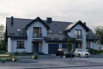  Projekt domu APS 185 NEW dwulokalowy (LUA1551) - projekt domu parterowego z poddaszem - Zdjęcie 3