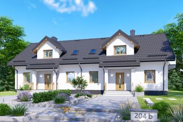  Projekt domu APS 204 dwulokalowy (LUA1533) - projekt domu parterowego z poddaszem - Zdjęcie 1