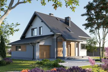  Projekt domu Chaber (107) (KRD1033) - projekt domu parterowego z poddaszem - Zdjęcie 3
