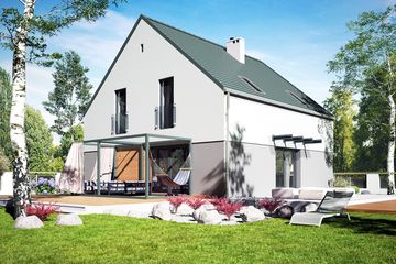  Projekt domu Nowalia Mode z garażem 1-st. [A] (WRF2093) - projekt domu parterowego z poddaszem - Zdjęcie 2