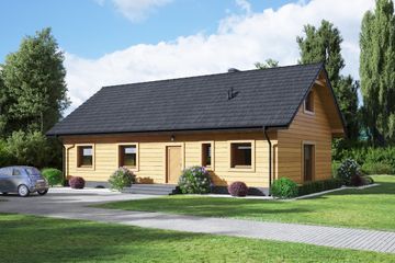  Projekt domu Almanów 1 dws (KRP2444) - projekt domu parterowego - Zdjęcie 1