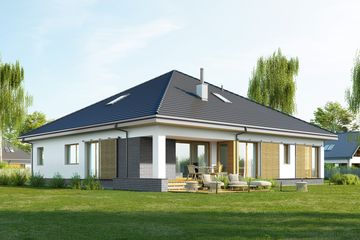  Projekt domu E-262 (WAX1180) - projekt domu parterowego - Zdjęcie 2
