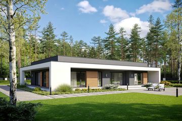  Projekt domu Dosadny D75 wariant I (WWB1090) - projekt domu parterowego - Zdjęcie 2