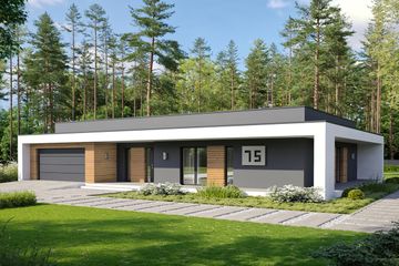  Projekt domu Dosadny D75 wariant I (WWB1090) - projekt domu parterowego - Zdjęcie 1