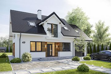  Projekt domu Narcyz (WAH2009) - projekt domu parterowego z poddaszem - Zdjęcie 5