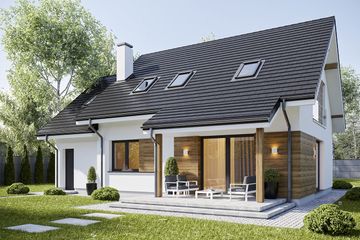  Projekt domu Narcyz (WAH2009) - projekt domu parterowego z poddaszem - Zdjęcie 3