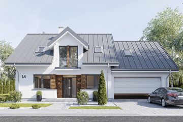  Projekt domu Narcyz 2 (WAH2010) - projekt domu parterowego z poddaszem - Zdjęcie 3