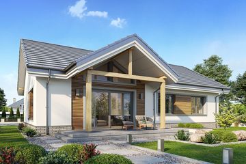  Projekt domu Willa rodzinna (WAH2011) - projekt domu parterowego - Zdjęcie 2